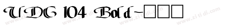 UDC 104 Bold字体转换